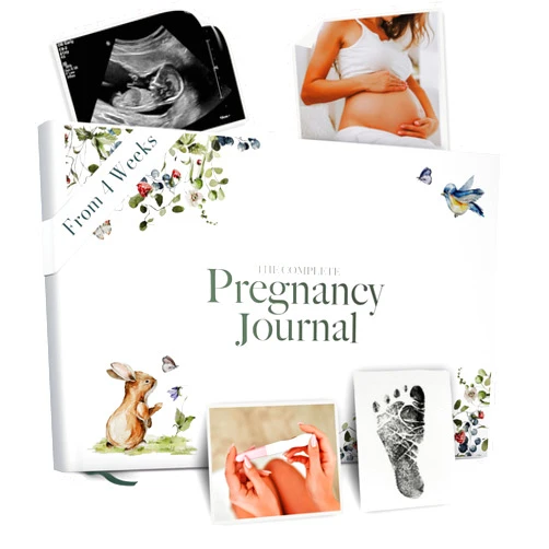 Bibi & Beau Pregnancy Journal and Memory Book - 40 Weekly Calendars Milestone Journey - 196 Page Baby Book - Space For Ultrasound Photos & Tracking (Forest)