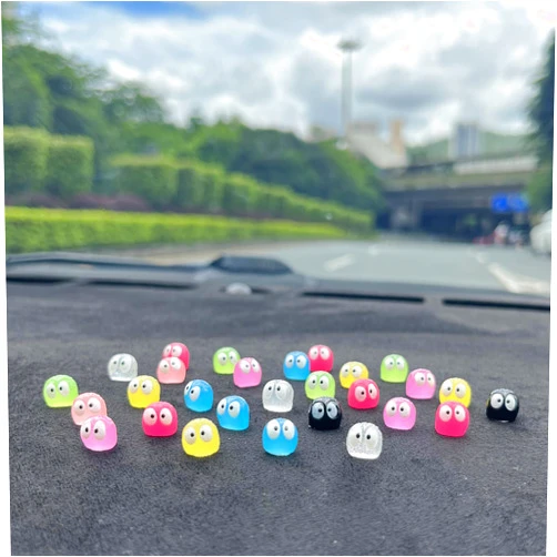 FLYEEGO Cute Soot Sprites for Car Rearview Mirror Dashboard, 24PCS Cute Funny Luminous Car Interior Decoration Accessories Ornament,Cute Anime Decor for Home Garden Office