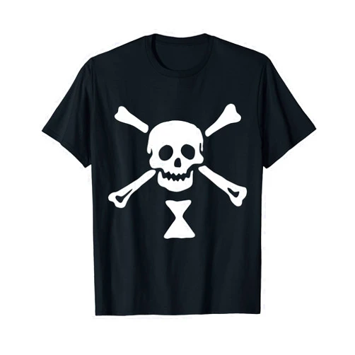 Be Good Boutique Emanuel Wynn Pirate Flag T-Shirt Jolly Roger Graphic Tee