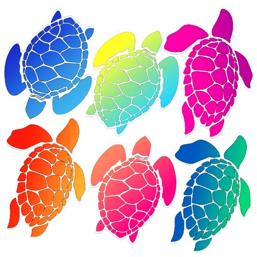 LEIFIDE 6 Pcs Cruise Door Decorations Magnetic Towel Animals Car Magnets Sticker Ocean Cruise Ship Door Decorations Funny Fridge Decor(Sea Turtle)