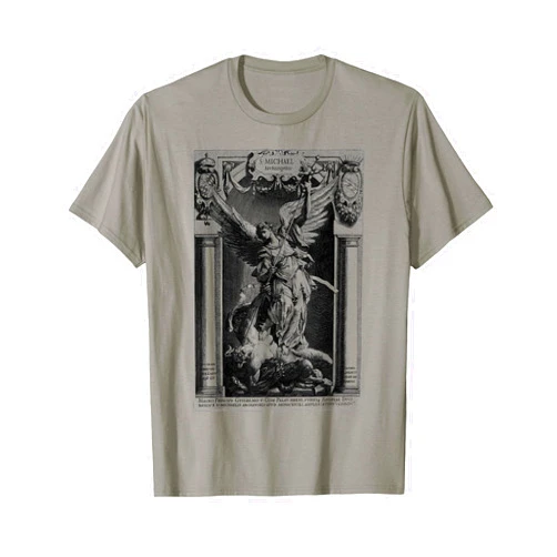 The Archangel Saint Michael The Archangel Defeating Satan Christian T-Shirt