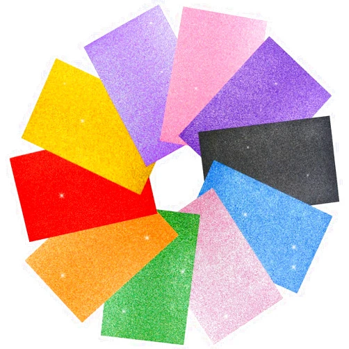 TTSAM 10 Pack Assorted Colors EVA Foam Sheets Glitter Foam Paper for Craft DIY Glitter Cardstock Paper Perfect for Kids Art Projects Classroom Arts Crafts Cosplay Party 2mm Thick (7.87 X 11.8 Inches)