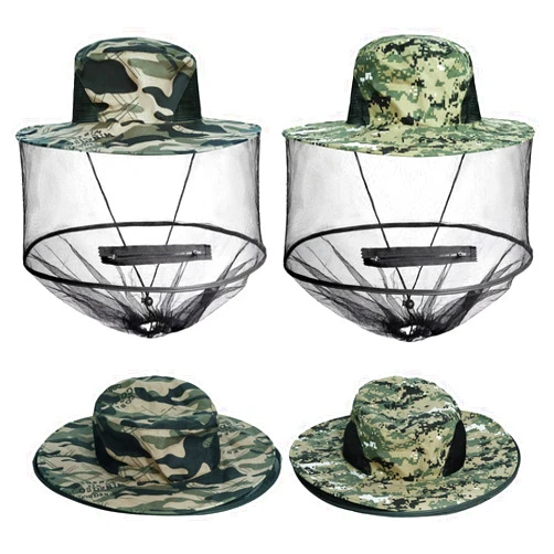 Sucrain 2 Pack Mosquito Head Net Hat Sun Hat Garden Bug Hat with Hidden Net Mesh for Outdoor Gardening Beekeeping