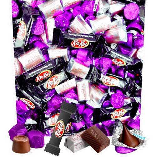 Sweetsome Dark Chocolate Candy Assortment - KitKat, Rolo, Kisses and Special Dark Hersheys Nuggets - Individually Wrapped Dark Chocolate - Bulk Pack - 1 Pound (Pack of 1)