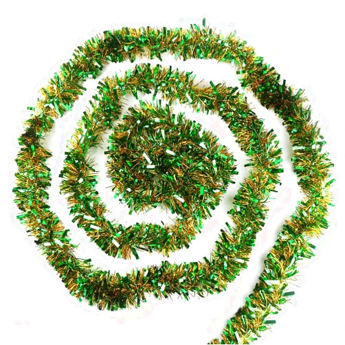 CCINEE 33 FEET Green Tinsel Garland Hanging Twist for Christmas Tree Decorations Wedding Birthday Party Supplies