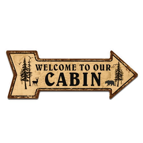 Mukuko Farmhouse Cabin Decor Welcome to Our Cabin Signs, 6
