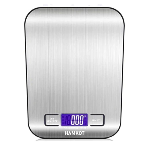 HAMKOT Digital Weight Scale for Home and Kitchen, High Precision Measurement Heavy Duty Platform Scale with Clear LCD Display Easy to Use for Baking Cooking and Dieting