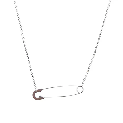 JczR.Y Safety Pin Necklace Stainless Steel Paper Clip Pendant Necklace for Women Dainty Paperclip Necklace Clavicle Chain Necklace Choker Fashion Jewelry Gift