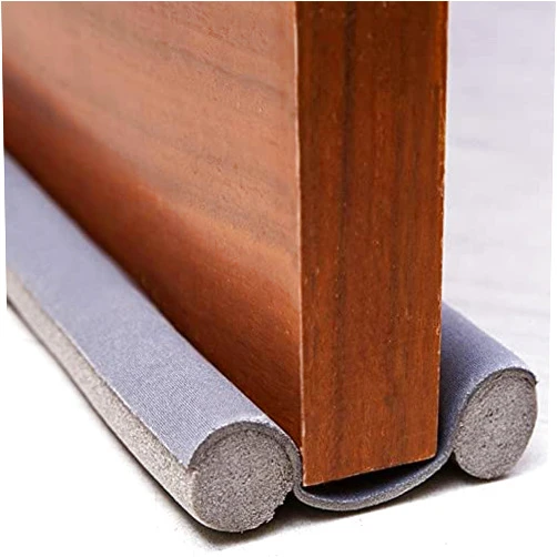 LYTON Under Doors Draft Stopper, Sound Proof Reduce Noise Door Bottom Sealing Weather Strip Under Door Draft Guard 93 * 10cm (Gray)