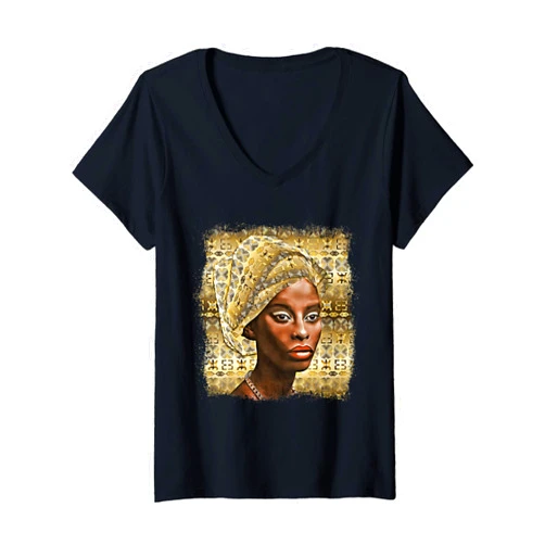 Ethnic,ethnique,étnico,etnies,koningin,prinses, Womens African Queen,Princess,Africa,Woman,Beauty,Ebony,Afrique,BLM V-Neck T-Shirt
