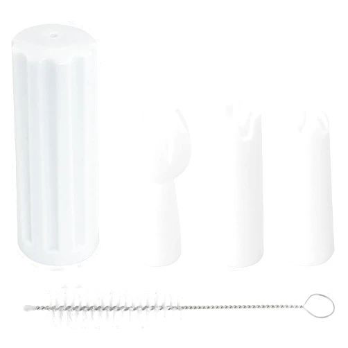 ZZLZX Cream Whipper Replacement Parts Kit ZZLZX Plastic Charger Holder with 3PCS Decorating Nozzles and Brush for Most Whipped Cream Dispensers