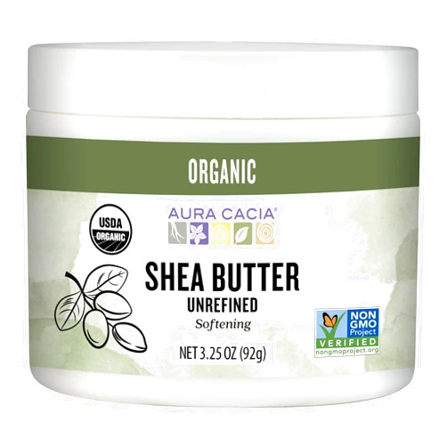 Aura Cacia Organic Shea Butter | Unrefined Body Care | 3.25 oz.