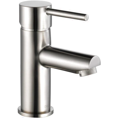 Delta Faucet Modern Single Hole Bathroom Faucet Brushed Nickel, Single Handle Bathroom Faucet, Drain Assembly, Stainless 559LF-SSPP, 7.25 x 6.00 x 6.25 inches