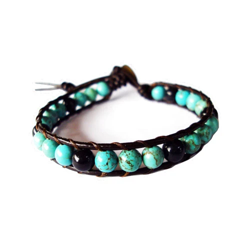 Handmade Turquoise bracelets,wrap bracelets,onyx bracelets,leather bracelets,men bracelets,women bracelets