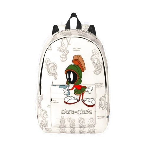 DHOUTSL Canvas Backpacks Marvin Anime The Martian Laptop Backpack Unisex Multipurpose Double Shoulder Bag for Camping Travle Work Hiking Gifts