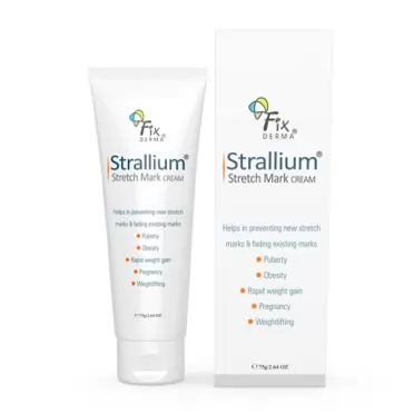 Fixderma Strallium Anti Stretch Mark Cream with 10% Aloe Vera Gel | Stretch Mark Cream | Stretch Mark Cream for Pregnancy | Stretch Mark Remover - 2.64 Oz