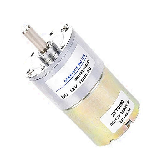 TOLAKO 37mm 24V High Torque DC Permanent Magnet Gear Motor 100rpm Metal Geared Motor (50RPM)