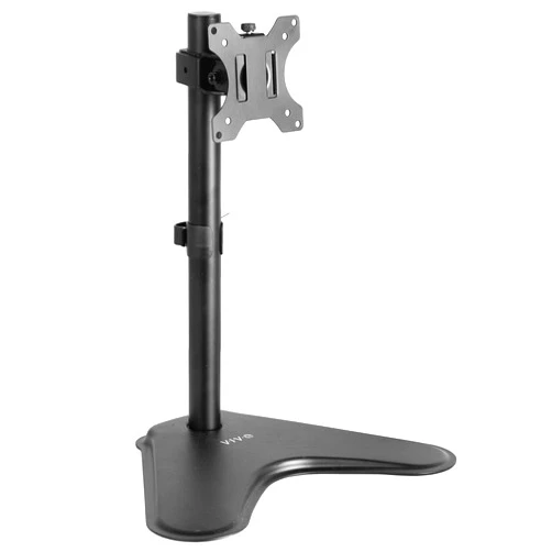 VIVO Single Monitor Desk Stand, Holds Screens up to 32 inch Regular and 38 inch Ultrawide, Freestanding VESA Steel Mount Base, Adjustable Height, Tilt, Swivel, Rotation, Black, STAND-V001H