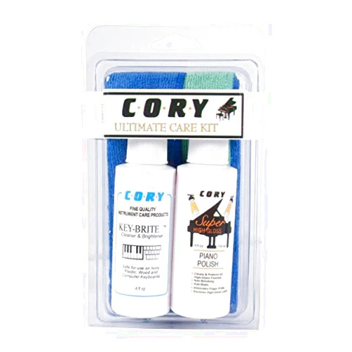 Cory Ultimate Care Kit for Piano, Key-Brite, Polish, and Cloth