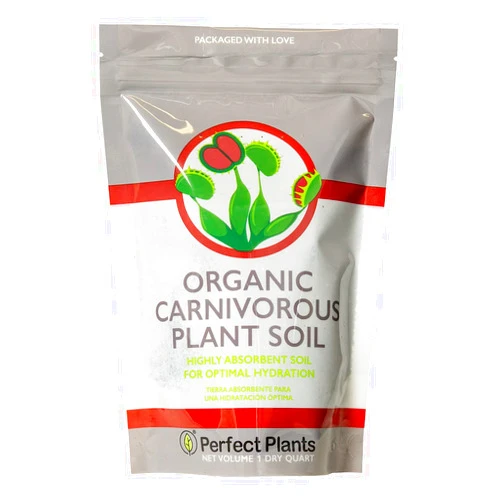 Perfect Plants Carnivorous Plant Soil | Organic Premium Mix | Use with Venus Fly Traps, Pitcher Plants, or Other Carnivorous Plants (1 qt.)