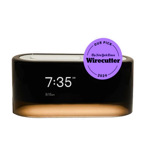 Loftie Smart Alarm Clocks for Bedrooms - Sound Machine Alarm Clock with Light, Bluetooth Speaker, White Noise, Nature Sound, Nightlight, Blackout Mode - Battery-Powered Smart Clock (White Top)