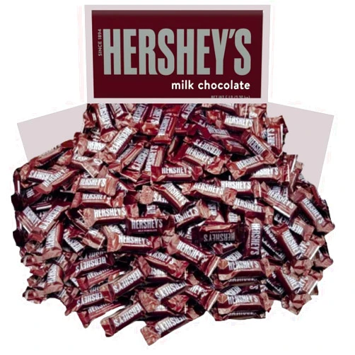 Sweetsome Hersheys Milk Chocolate Miniature Candy Bars, Kosher-Certified, Gluten-Free, Individually Wrapped, Bulk Pack - 1 Pound (Pack of 1)