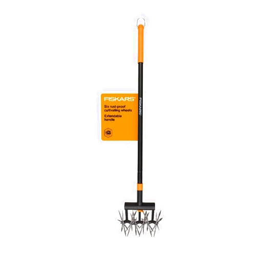 Fiskars Tiller Cultivator for Garden and Lawn, Extendable (40