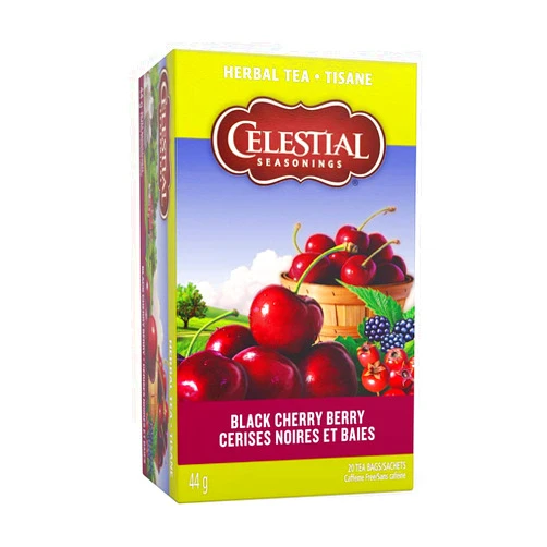 Celestial Seasonings Herb Tea Black Cherry Berry, 20-count (Pack of6)