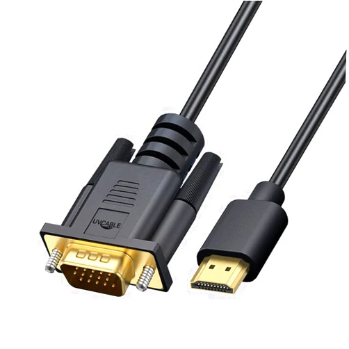 UV-CABLE HDMI to VGA Cable Adapter, Gold-Plated, 6 Feet Male to MaleCord for Computer, Desktop, Laptop, PC, Monitor, Projector, HDTV, and More (NOT Bidirectional) -1.83M