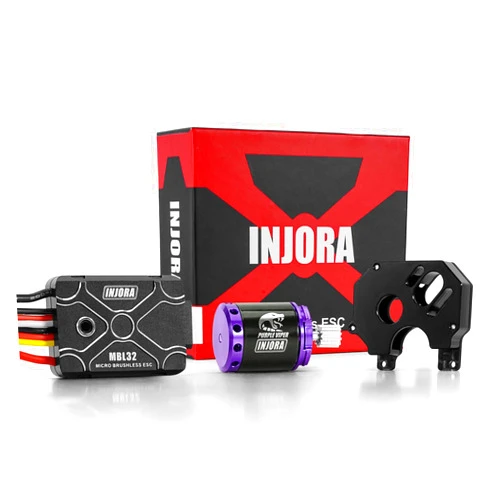 INJORA Micro Brushless MBL32 ESC & 1721 Purple Viper Motor for 1/24 SCX24 RC Upgrade