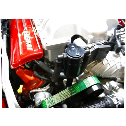 J&L Oil Separator Co. 3.0 Oil Separator Compatible with 2015-2022 Hellcat Charger & Challenger 2018-2021 Trackhawk 2018 Demon 2021-2022 Durango Hellcat Passenger Side (Black)
