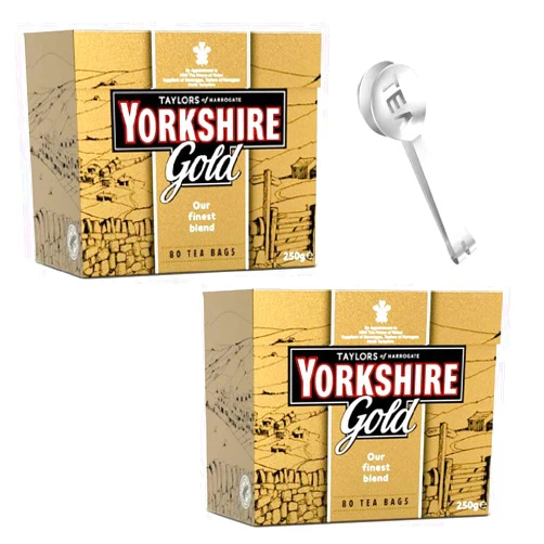 Generic Taylor's of Harrogate Yorkshire Gold English Breakfast Tea, 160 Teabags + Tea Spoon, Large, 1.6E+2 Count