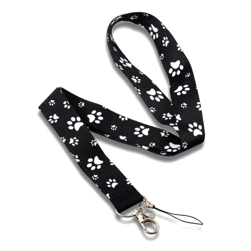 KJWLOP Dog Paw Print Lanyards for Keys Keychain ID Badges Holder for Women Men Teen Boys Girls Neck Key Ring Lanyard Dog Loves Gift