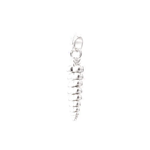 COPPERTIST.WU Rattlesnake Tail Pendant Necklace 925 Sterling Silver/18K Gold Vermeil Shakeable Fidget Jewelry Gift Box for Men and Women