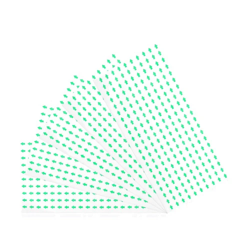 MECCANIXITY Round Arrow Shape Stickers Labels Color Coded 0.4Inch Green Clear for Maps, Reports, Special Projects 210 Count Pack of 5