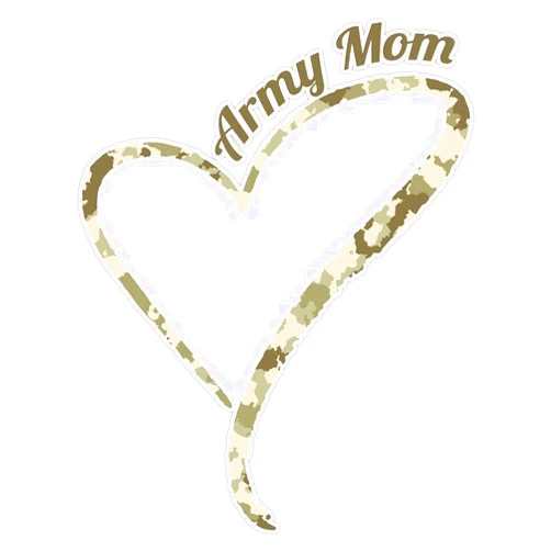 HOF Trading Proud Army Mom - Army Mother Camouflage Vinyl Sticker Waterproof Decal Laptop Wall Window Bumper Sticker 5