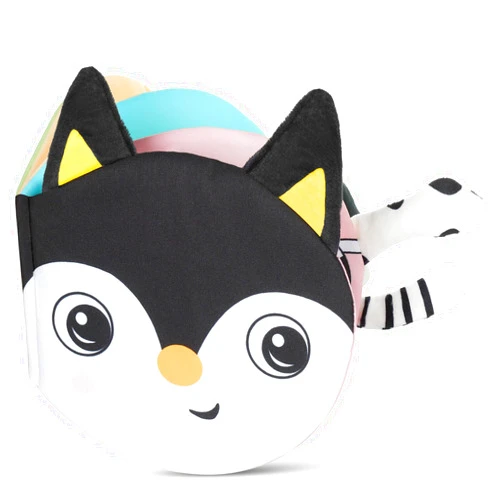 HOTUT Soft Toys Baby Cloth Books, Baby Soft Books, Baby Bath Cloth Book, First Year 3D Animals Tails Crinkle Sensory Touch and Feel Book for Early Development Learning Books