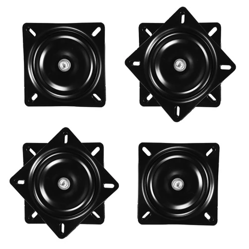 Frassie 4 Pack 7 Inch Bar Stool Swivel Plate Replacement,360 Degree Swivel Square Turntable for Recliner Chair