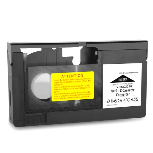 ADPLIFE VHS-C Cassette Adapter Compatible with VHS-C & S-VHS Camcorders - JVC, RCA, Panasonic - Motorized VHS Cassette Converter (Not Compatible with 8mm / MiniDV / Hi8)