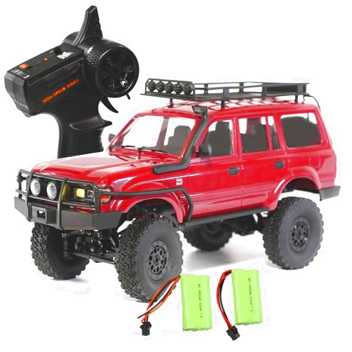 HLSFWDRIVE WPL C54-1 RC Crawler 1/16 RC Truck Off Road RC Rock Crawler 4x4 All Terrain RTR with Proportional Control 260 Motor Upgraded Chassis Counter Rotating Gearbox 2 Batteries Hobby Toy Adult
