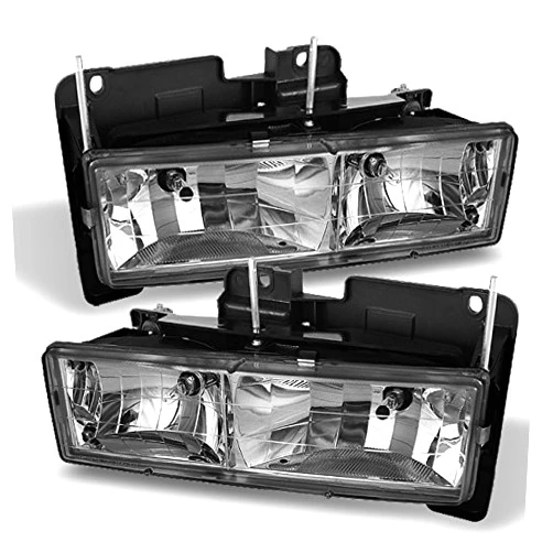 AKKON - For Chevy C/K 1500/2500/3500 Tahoe Suburban Silverado Full Size C10 Headlights LH/RH Chrome Headlight