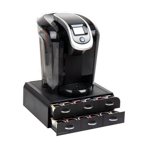 Mind Reader Single Serve Coffee Pod Organizer with 2 Drawers, 72 Pod Capacity, Countertop, 14
