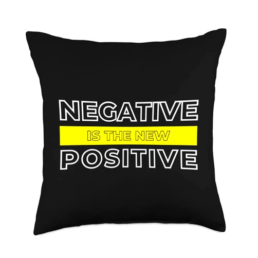 Covid Corona Geimpft Ungeimpft Bleib gesund Negative is The New Positive Virus Throw Pillow, 18x18, Multicolor