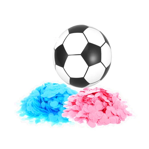 CIMAXIC Gender Reveal Soccer Ball Props Decorative Accessories for Baby Shower Celebration