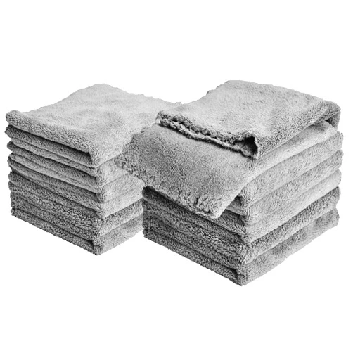 Kyapoo Baby Washcloths 12 Pack 12x12 Inches Microfiber Coral Fleece Extra Absorbent and Soft for Newborns, Infants and Toddlers-Grey
