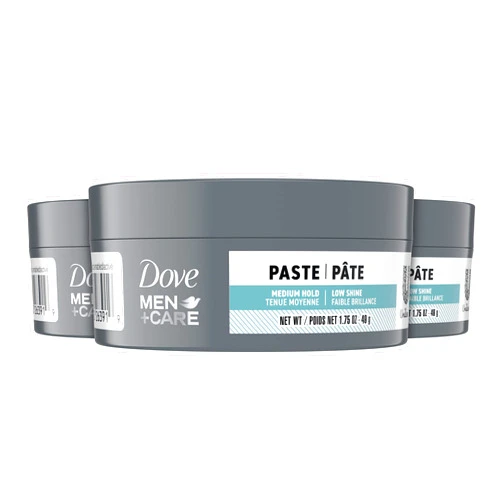 DOVE MEN + CARE Styling Aid Hair Product for a Medium Hold Sculpting Hair Paste for a Textured Look With A Matte Finish 1.75 Ounce (Pack of 3)
