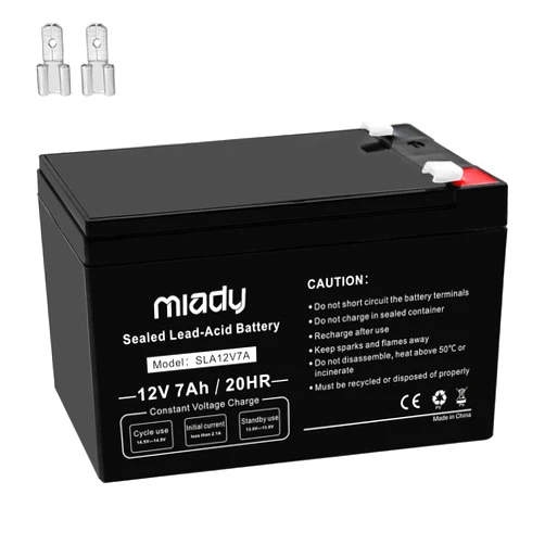 Miady 12V 7Ah Rechargeable Sealed Lead Acid Battery(1 Pack)