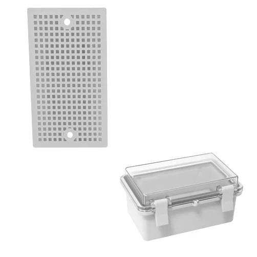 LMioEtool ABS IP65 Junction Box Hinged Shell Clear Cover 5.9 x 3.9 x 2.8inch with Extra Mounting Plate