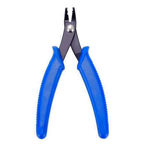 PH PandaHall 1 Set 45# Steel Bead Crimping Pliers Jewelry Making Tools 13cm/5 Inch Crimping Crimper Press Pliers with PVC Handle for Jewelry DIY Crafts Making, Deep Blue