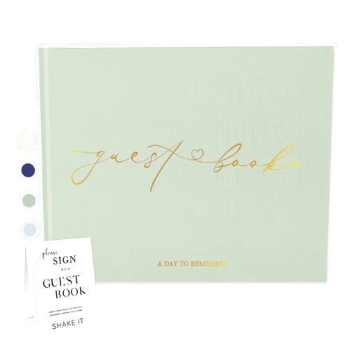 Braveriky Wedding Guest Book for Your Wedding Reception - Elegant Hardcover Polaroid Guestbook with Table Sign - Blank Sign in Book for Birthdays, Baby Showers, Special Events, 9